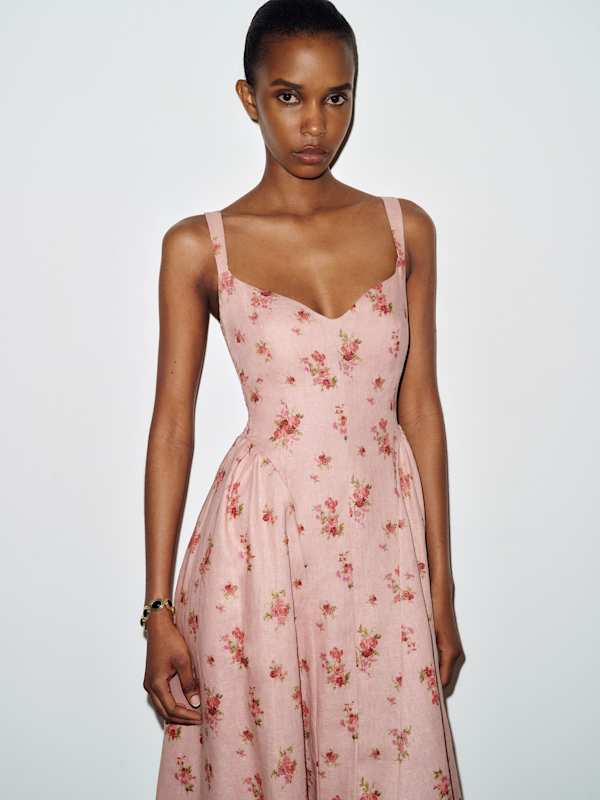 Birdie Linen Dress - Tea Time
