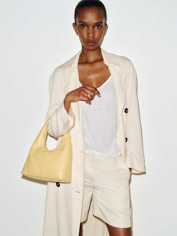 Willow Shoulder Bag - Lemon Custard Leather