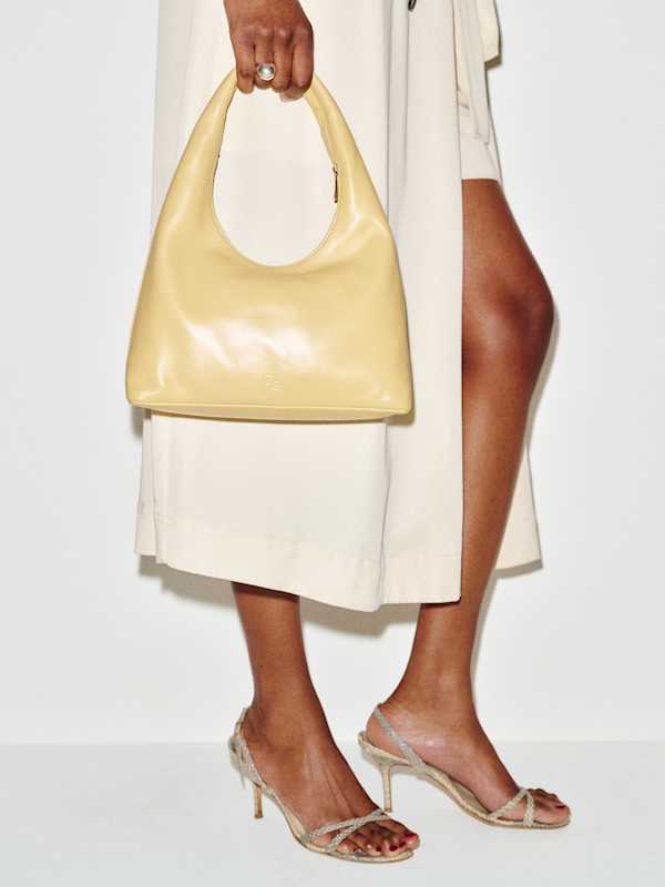 Willow Shoulder Bag - Lemon Custard Leather