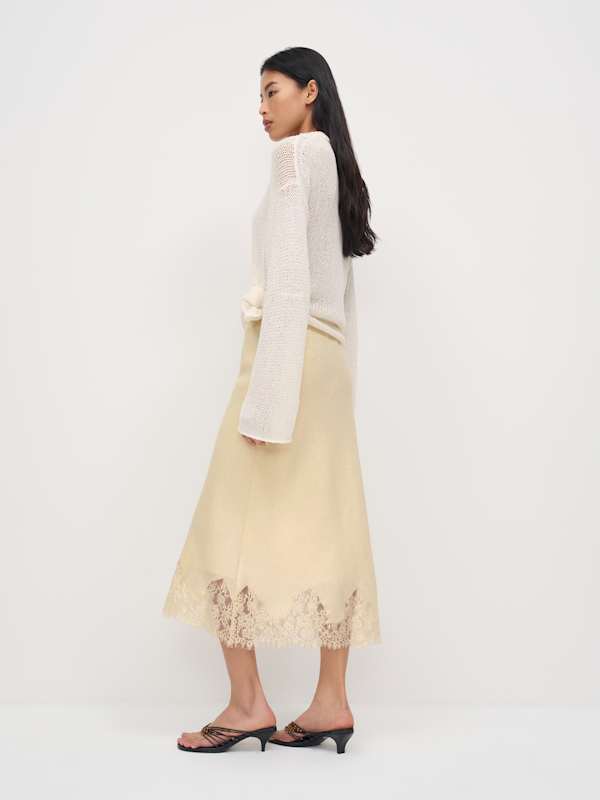 Petites Carolina Linen Skirt - Sugar