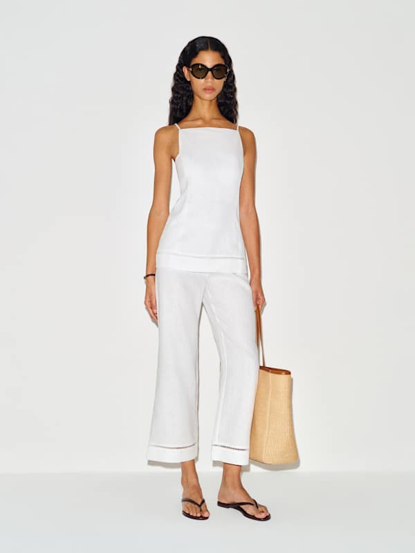 Cailea Linen Two Piece - White