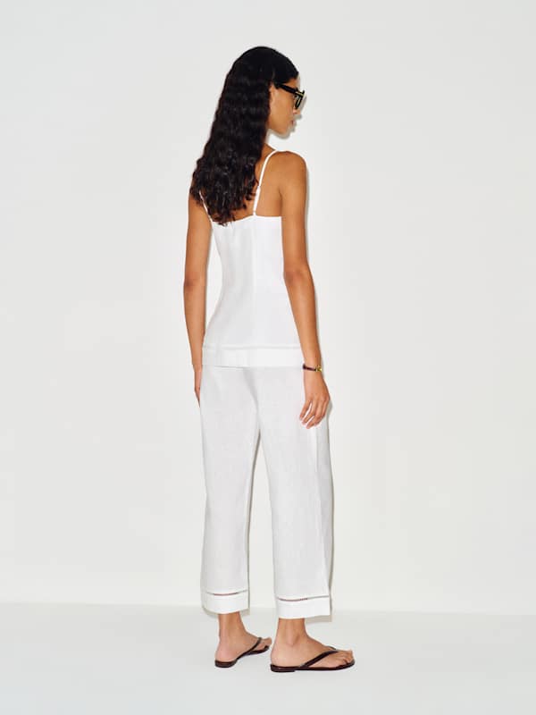 Cailea Linen Two Piece - White