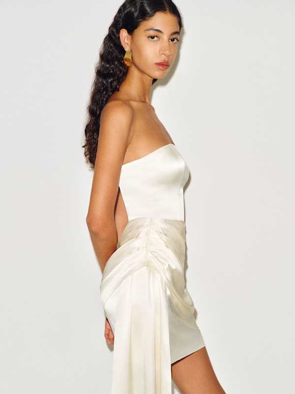Stephanie Silk Dress - Ivory