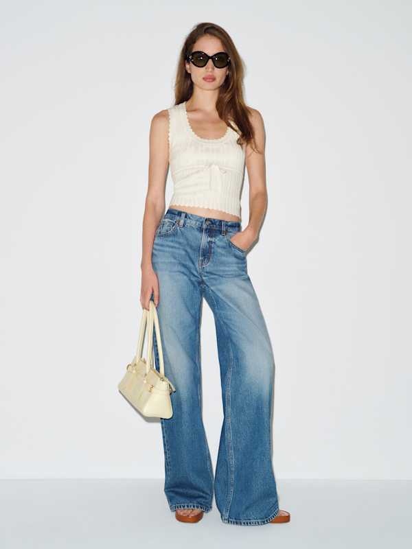 Erin Cotton Sweater Tank - Fior Di Latte