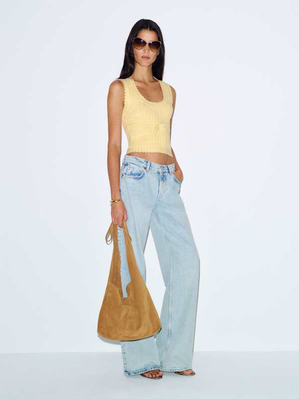 Erin Cotton Sweater Tank - Pineapple