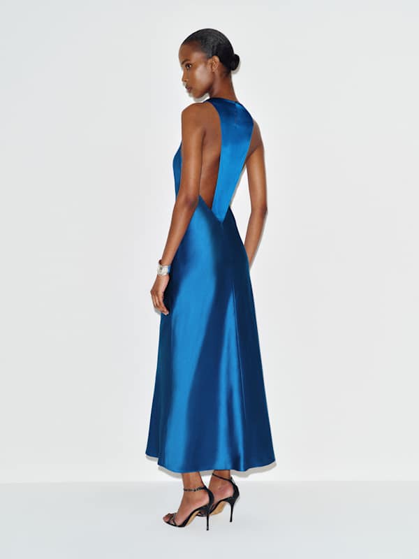Noe Silk Dress - Pacific Ocean