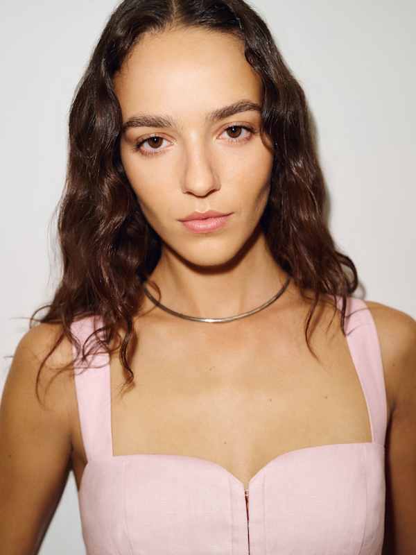 Roma Linen Dress - Cherry Blossom