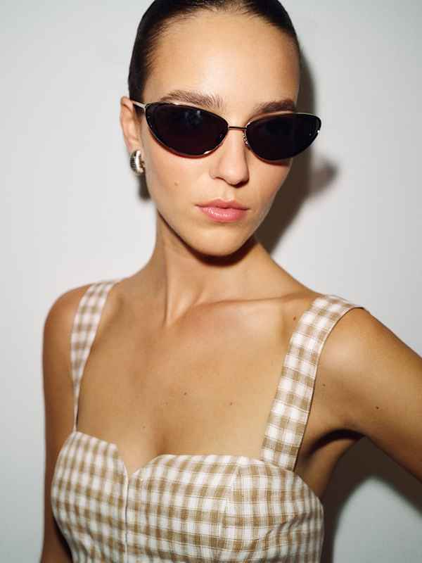 Roma Linen Dress - Dunes Check