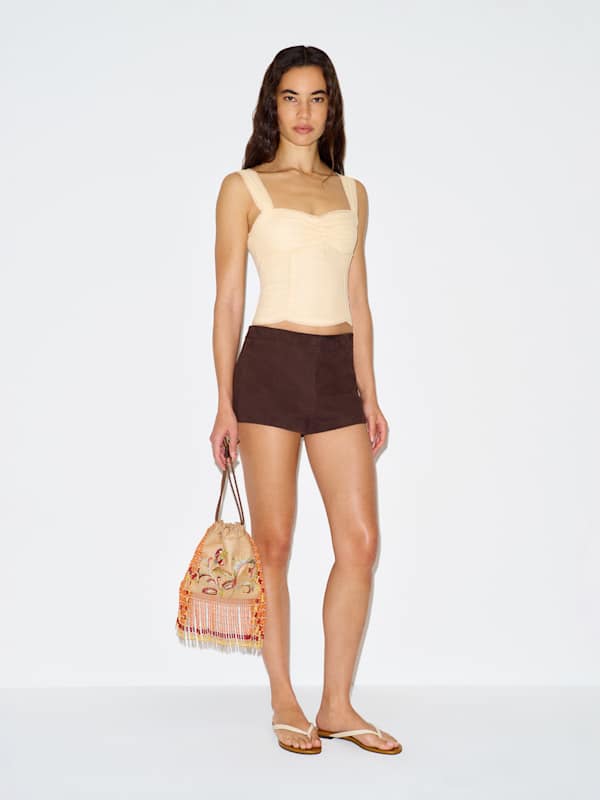 Zanna Linen Top - Sugar