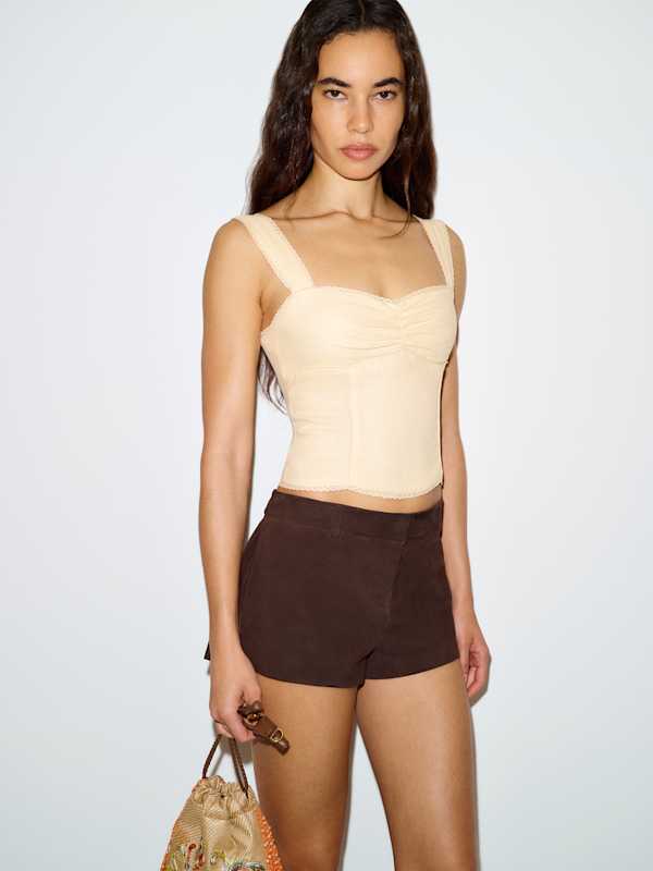 Zanna Linen Top - Sugar