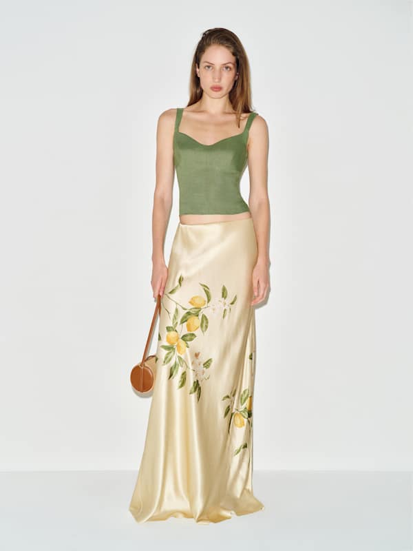 Yuri Linen Top - Jade Green