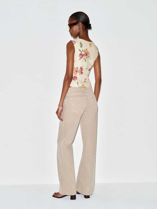 Tavish Linen Top - Climbing Rose