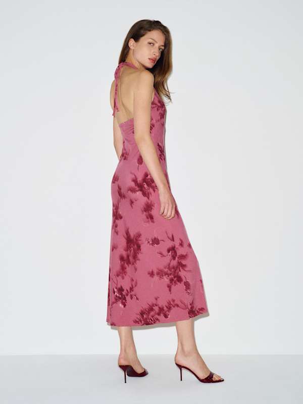Anaya Knit Dress - Hothouse Rose
