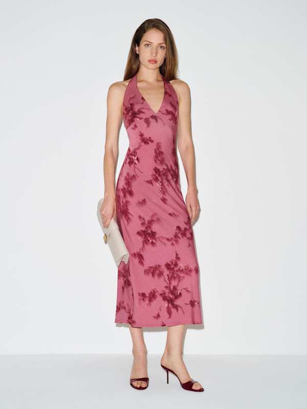 Anaya Knit Dress - Hothouse Rose