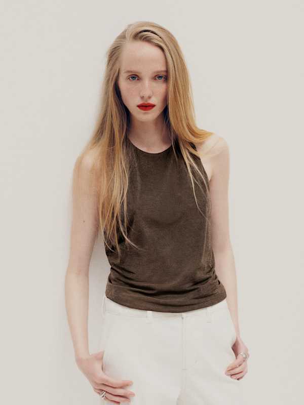 Top en maille Hugo - Marron