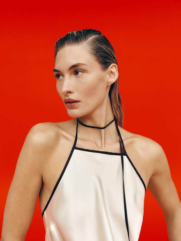 Suzette Silk Twill Top - Fior Di Latte