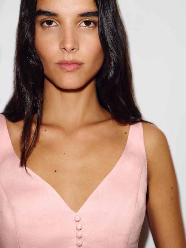 Flicka Linen Top - Lotus