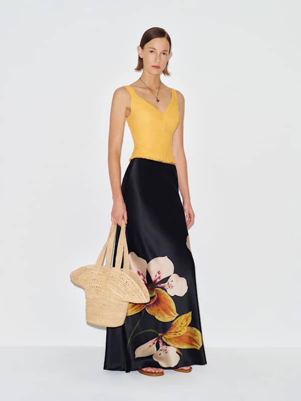 Flicka Linen Top - Maize