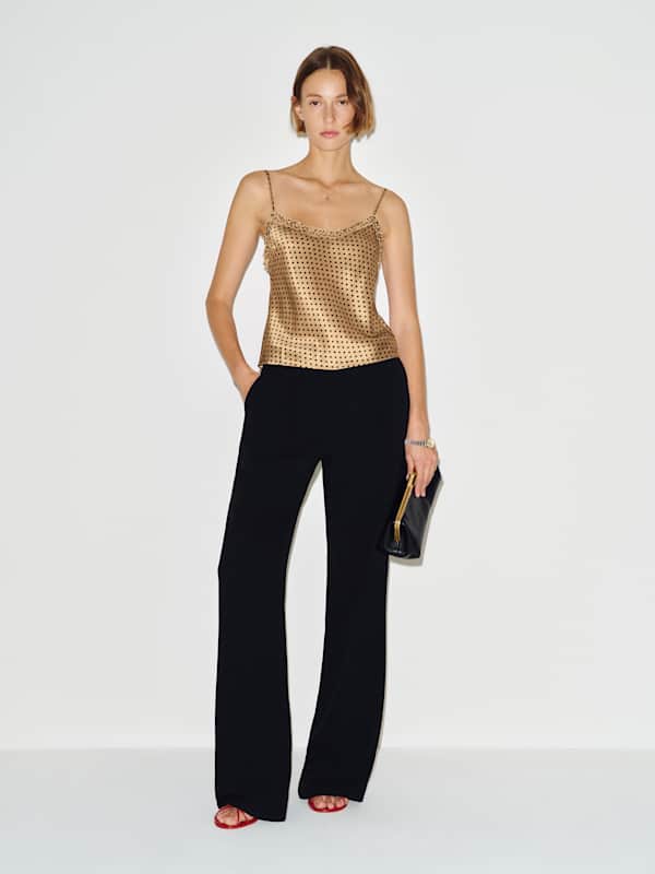 Kristen Silk Top - Alder Dot