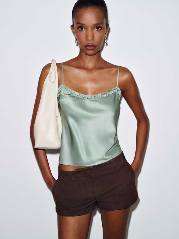 Kristen Silk Top - Celadon
