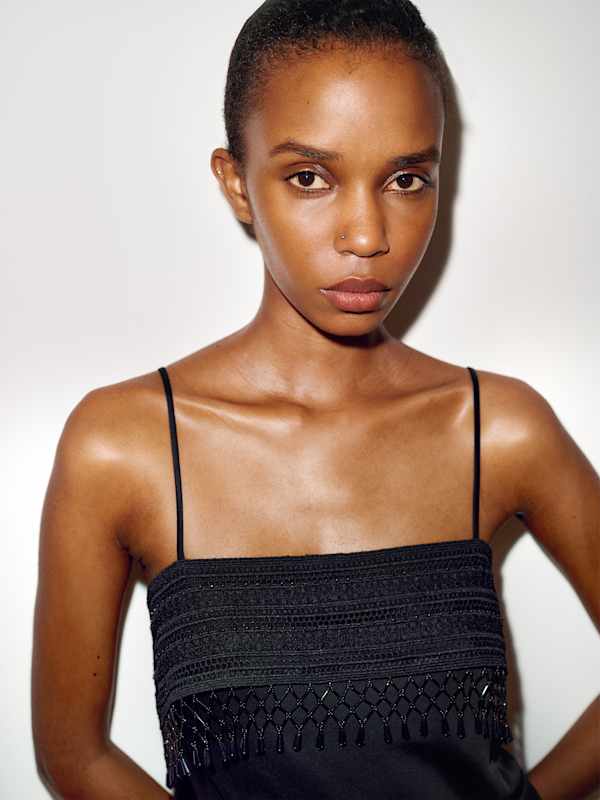 Slyvette Satin Top - Black