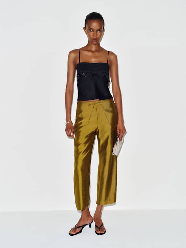 Slyvette Satin Top - Black