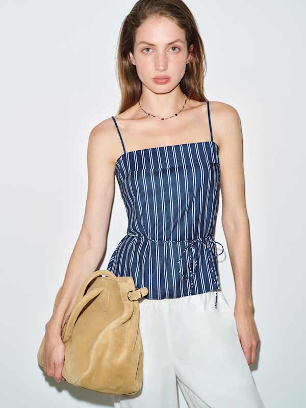 Agusta Top - French Blue Stripe