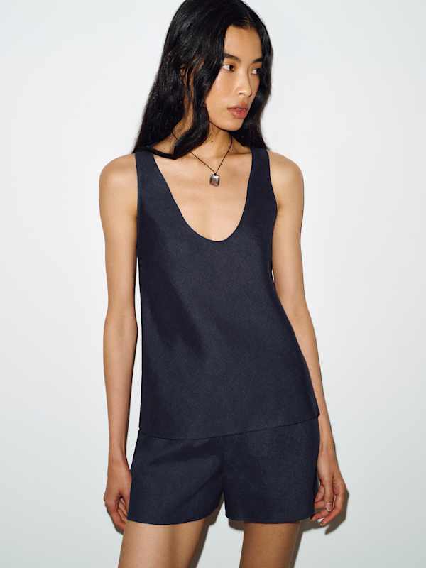 Enzo Linen Two Piece - Midnight