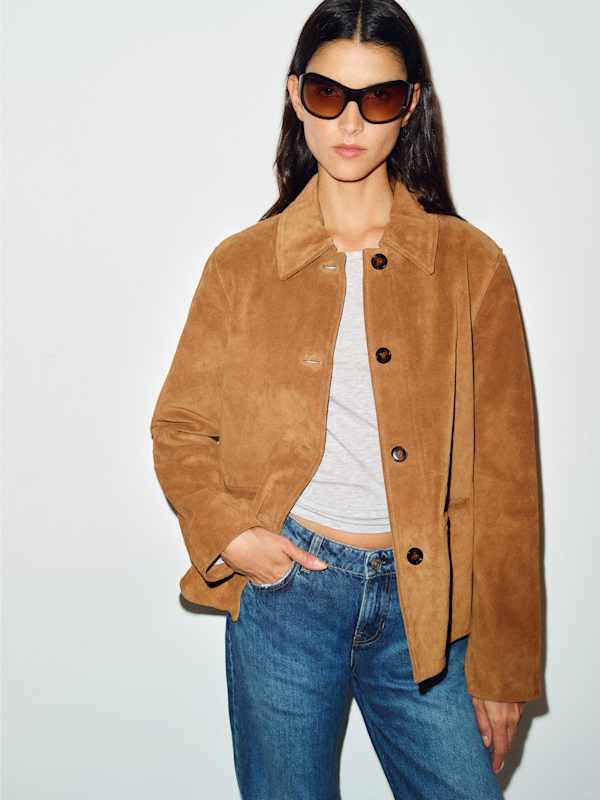 Veda Remi Jacket - Caramel Suede
