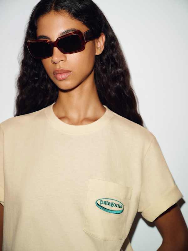 Patagonia M's Mw '95 Oval Logo Pocket Tee - Undyed Natural