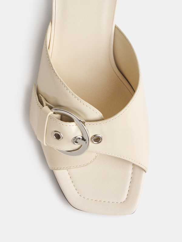 Sable Heeled Sandal - Almond Leather