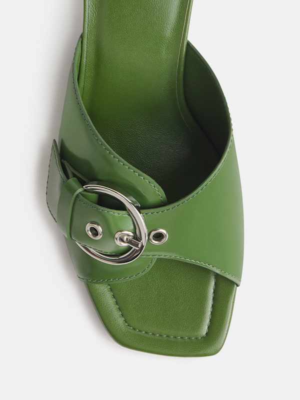 Sable Heeled Sandal - Jade Leather