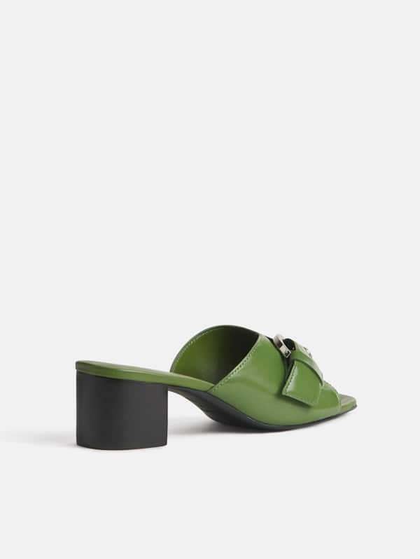 Sable Heeled Sandal - Jade Leather