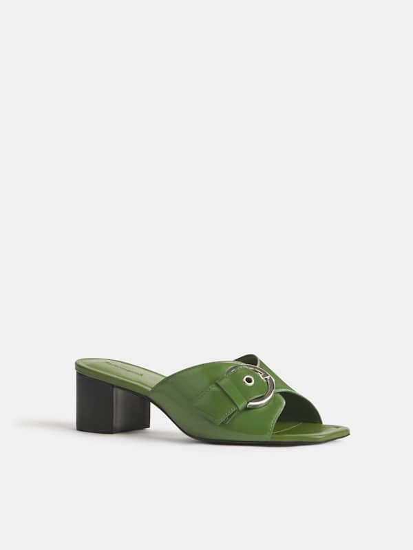 Sable Heeled Sandal - Jade Leather