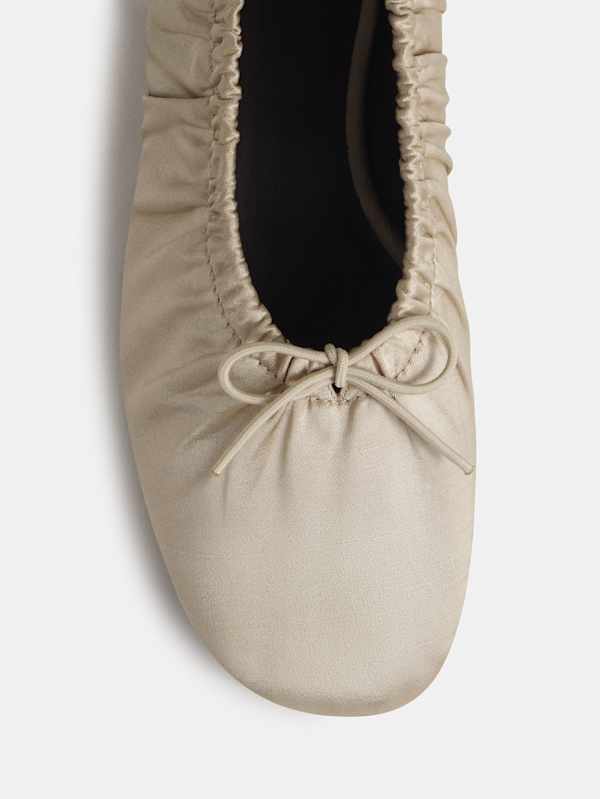 Brie Ballet Flat - Stone Taffeta