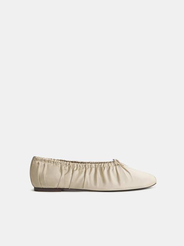 Brie Ballet Flat - Stone Taffeta