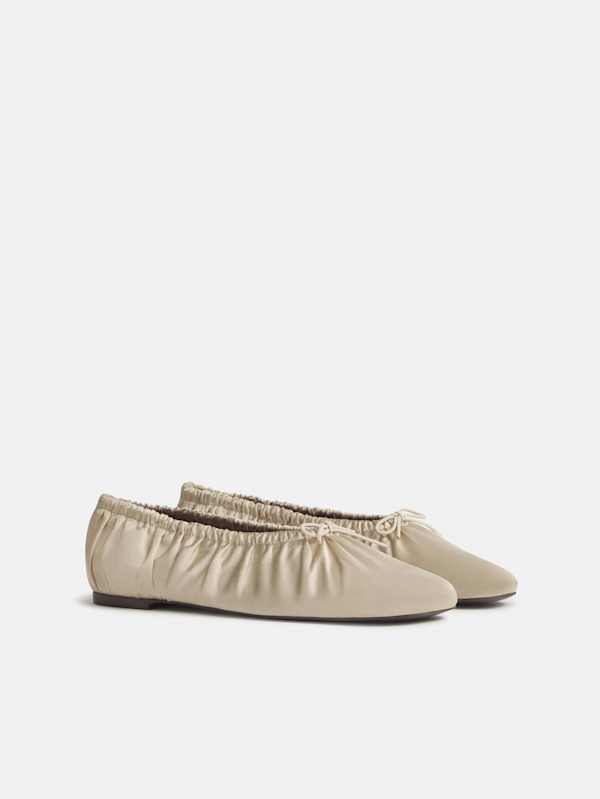 Brie Ballet Flat - Stone Taffeta