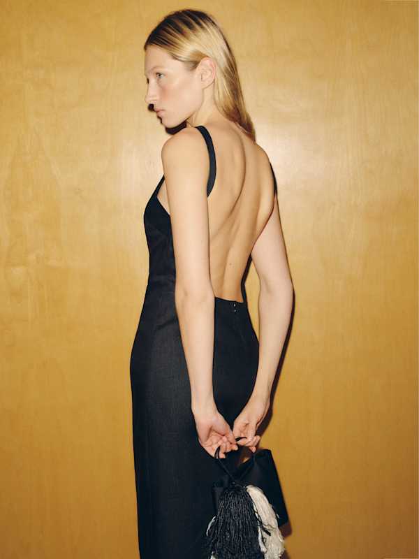 Sol Linen Dress - Black