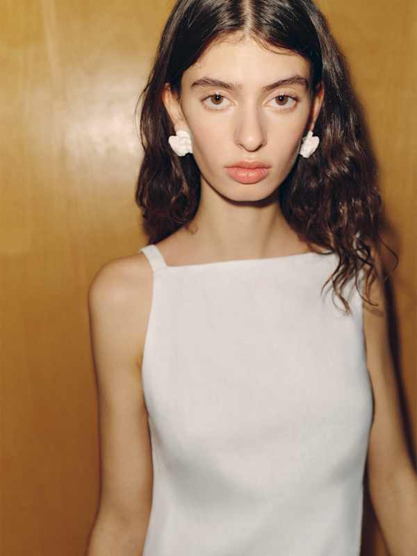 Sol Linen Dress - White