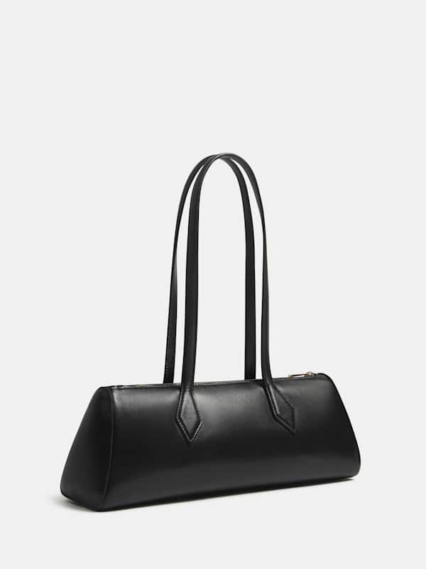 Sofia East West Shoulder Bag - Black Leather