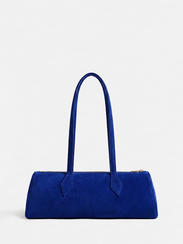 Sofia East West Shoulder Bag - Cobalt Suede