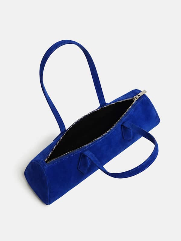 Sofia East West Shoulder Bag - Cobalt Suede