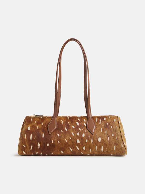 Sofia East West Shoulder Bag - Fawn Haircalf