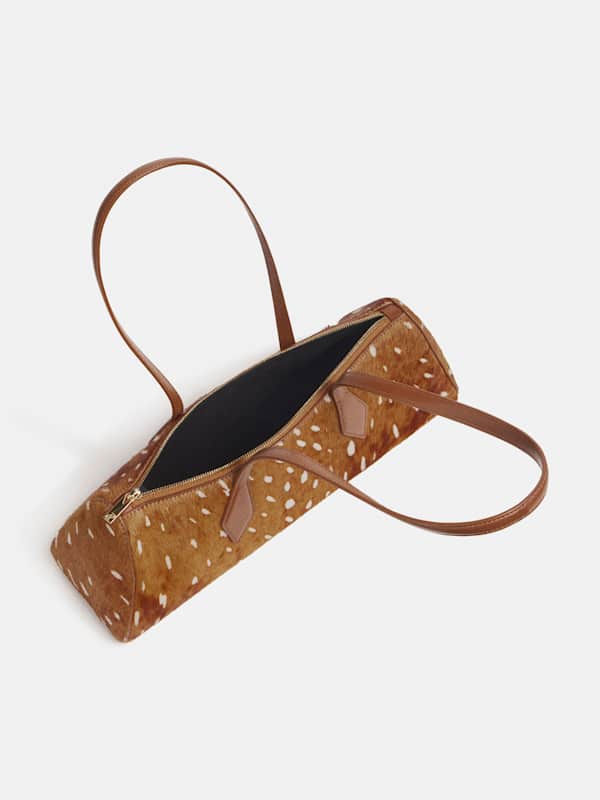 Sofia East West Shoulder Bag - Fawn Haircalf