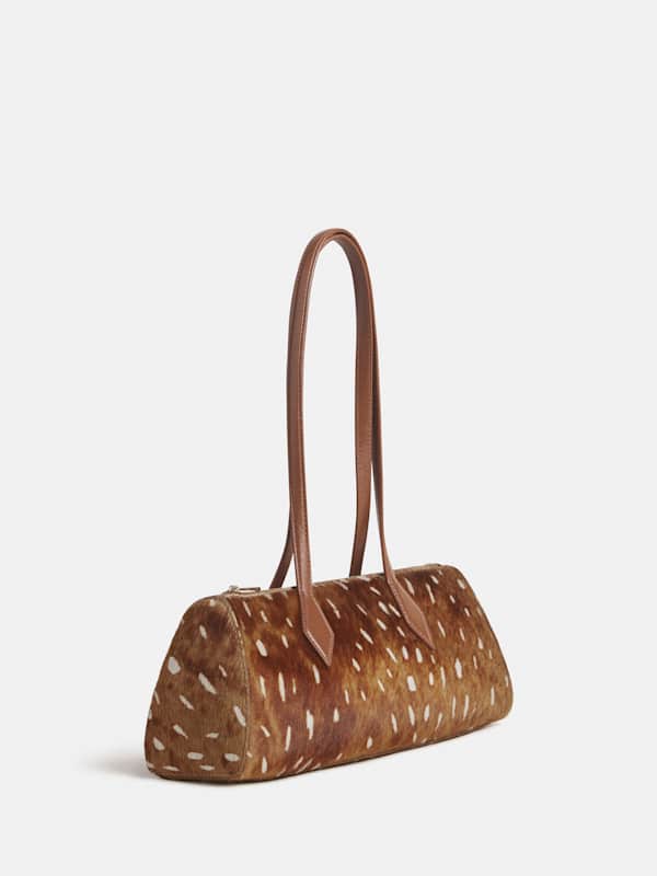 Sofia East West Shoulder Bag - Fawn Haircalf