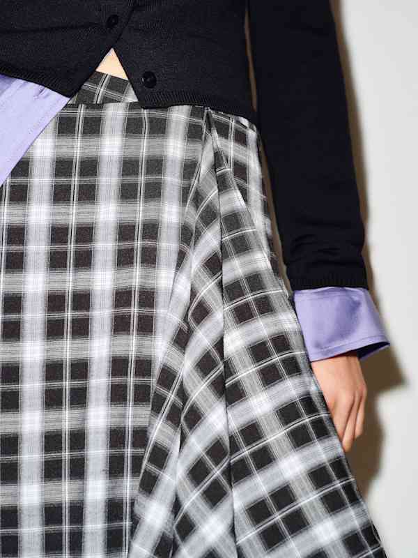 Cece Skirt - Black And White Plaid
