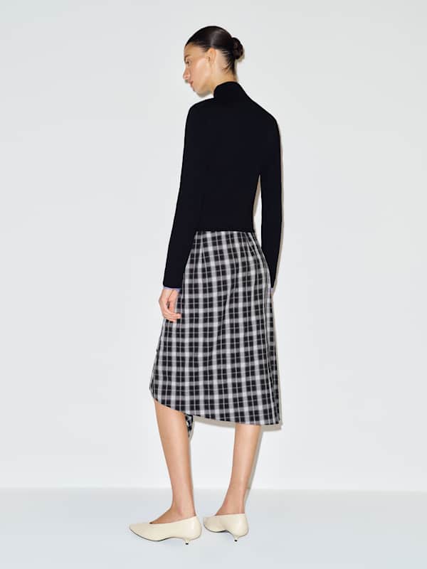 Cece Skirt - Black And White Plaid