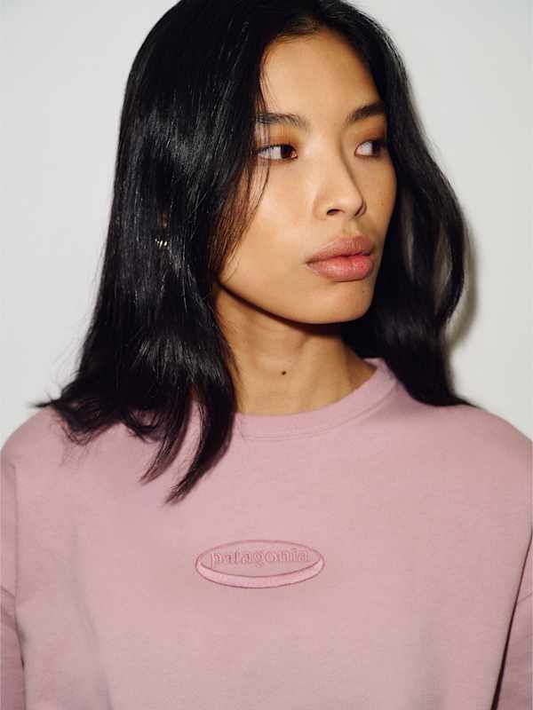 Patagonia W's '95 Oval Logo Daily Crew - Quiet Violet