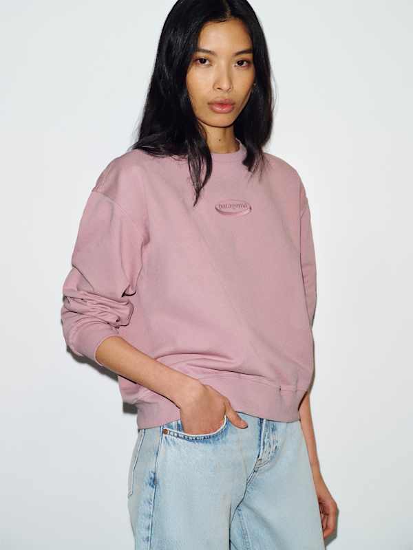 Patagonia W's '95 Oval Logo Daily Crew - Quiet Violet