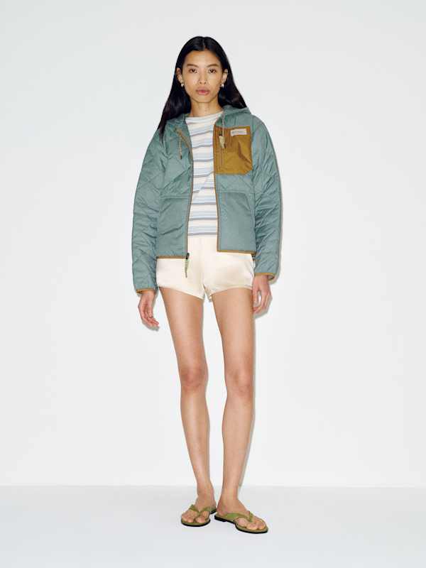 Patagonia W's Diamond Quilted Bomber Hoody - Blue Sage